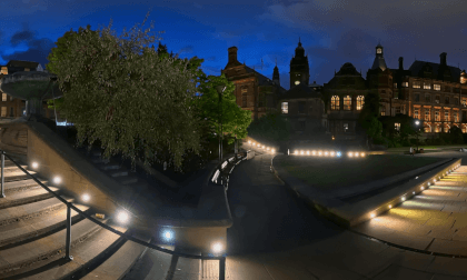 Night Sheffield is a city in South Yorkshire, England. Video 12k 360 at night for Apple Vision Pro Night Sheffield is a city in South Yorkshire, England. Video 12k 360 at night for Apple Vision Pro
