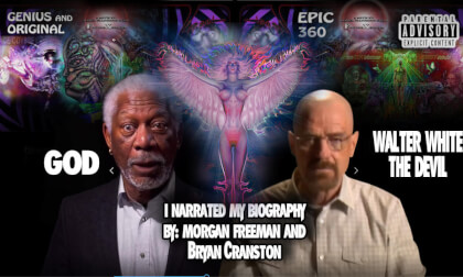 DeepFake Biography, Narrated by Walter White and Morgan Freeman, God and the Devil, SpaceLord VR 360 DeepFake Biography, Narrated by Walter White and Morgan Freeman, God and the Devil, SpaceLord VR 360