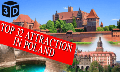 Visit top 32 tourist attractions in Poland during 16 minutes ! Cities, castles, nature parks !