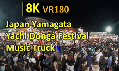 Japan Yamagata  Yachi Donga Festival Music Truck VR Video Japan Yamagata  Yachi Donga Festival Music Truck VR