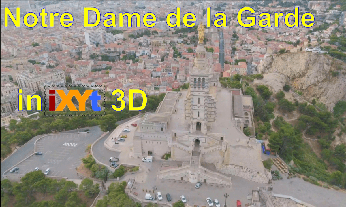 NotreDame2delaGardeU7P1Notre-Dame de la Garde, Marseille, France in iXYt 3D side-by-side video for VR