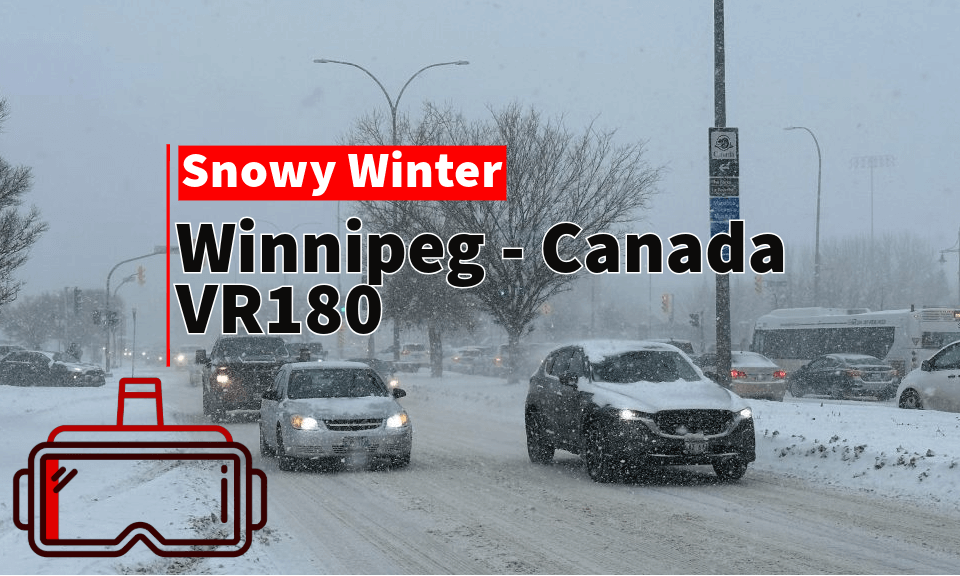 Snow - Winter in Canada, Vuze XR, VR 180° (5.7K), Winnipeg, Manitoba, Canada - Watch in 3D