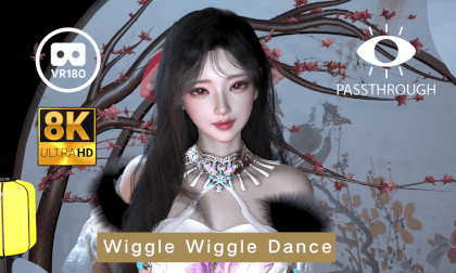 Lovely Hanfu Girl Dances "Wiggle Wiggle" - 8K VAM MMD Passthrough VR Video Lovely Hanfu Girl Dances "Wiggle Wiggle" - 8K VAM MMD Passthrough VR