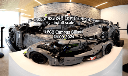 LEGO Full-scale PEUGEOT 9X8 24H Le Mans Hybrid Hypercar (VR180 3D) LEGO Full-scale PEUGEOT 9X8 24H Le Mans Hybrid Hypercar (VR180 3D)