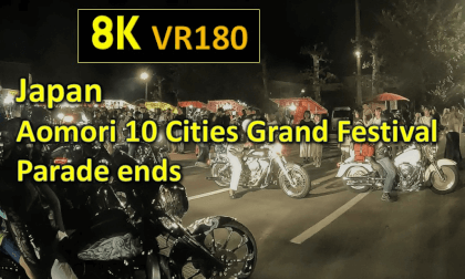 Japan  Aomori 10 Cities Grand Festival Parade ends VR Video Japan  Aomori 10 Cities Grand Festival Parade ends VR