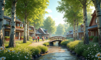 Russian provincial forest park in a residential area Russian provincial forest park in a residential area