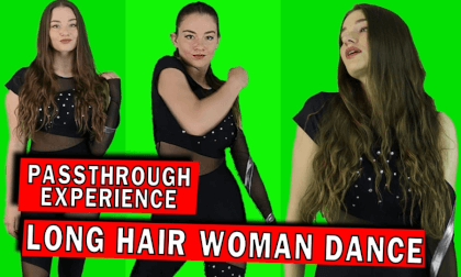 Long Hair Woman Dance  Passthrough VR Video Long Hair Woman Dance  Passthrough VR