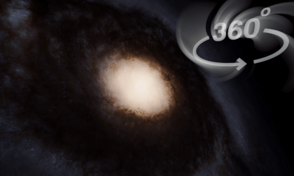 Space Journey to the Center of the Black Eye Galaxy