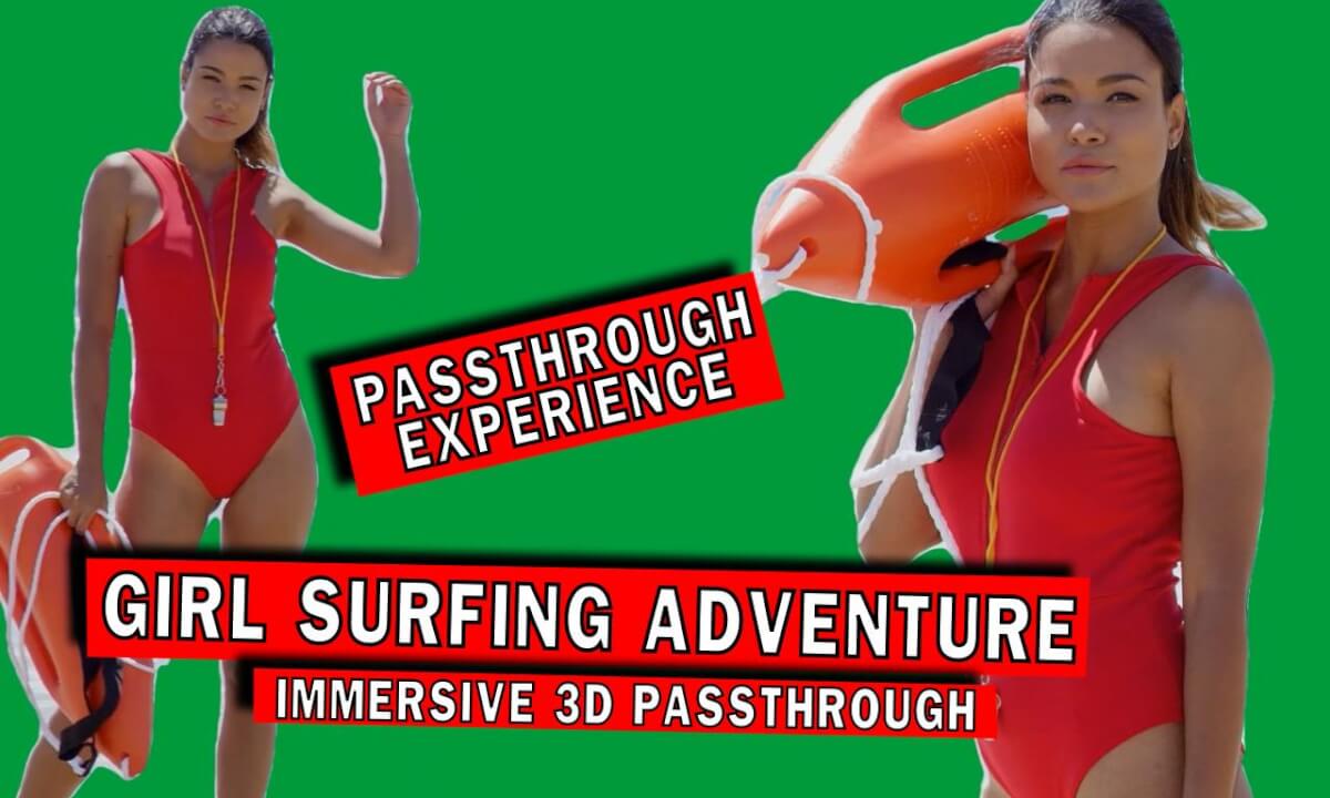 3D Passthrough: Girls Surfing Adventure