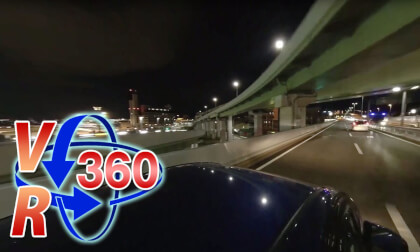 VR Drive 15 [Expressway edition] Hanshin Expressway Ikeda Line at Night [Insta360 ONE X 5.7K VR]