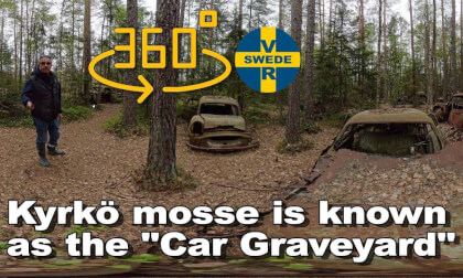 Kyrkö mosse known as the "Car Graveyard".  Sweden VR Video Kyrkö mosse known as the "Car Graveyard".  Sweden VR