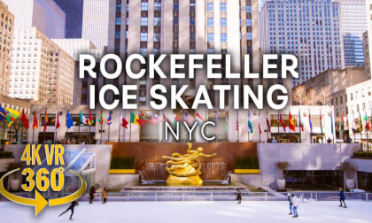 Ice Skating at Rockefeller Center NYC - 4K 360 VR Video! Ice Skating at Rockefeller Center NYC - 4K 360 VR Video!