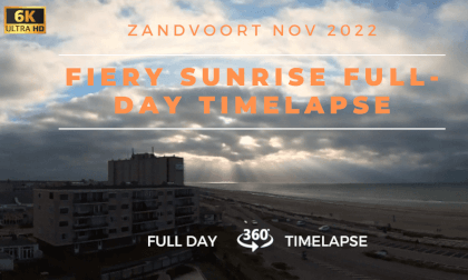 Golden sunrise, deep blue morning sky, afternoon sunrays full day timelapse over Zandvoort beach Noord-Holland Golden sunrise, deep blue morning sky, afternoon sunrays full day timelapse over Zandvoort beach Noord-Holland
