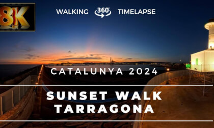 VR Sunset walk at Moll de Llavant, Tarragona Port, Catalunya VR Sunset walk at Moll de Llavant, Tarragona Port, Catalunya