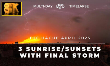 Stormy lightning sunset and sunrise/sunset timelapses for 3 days Stormy lightning sunset and sunrise/sunset timelapses for 3 days