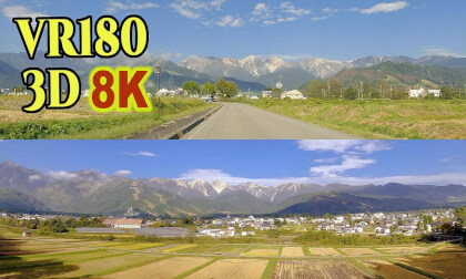 A spectacular autumn view of the Hakuba mountain range in Nagano,Japan VR Video A spectacular autumn view of the Hakuba mountain range in Nagano,Japan VR