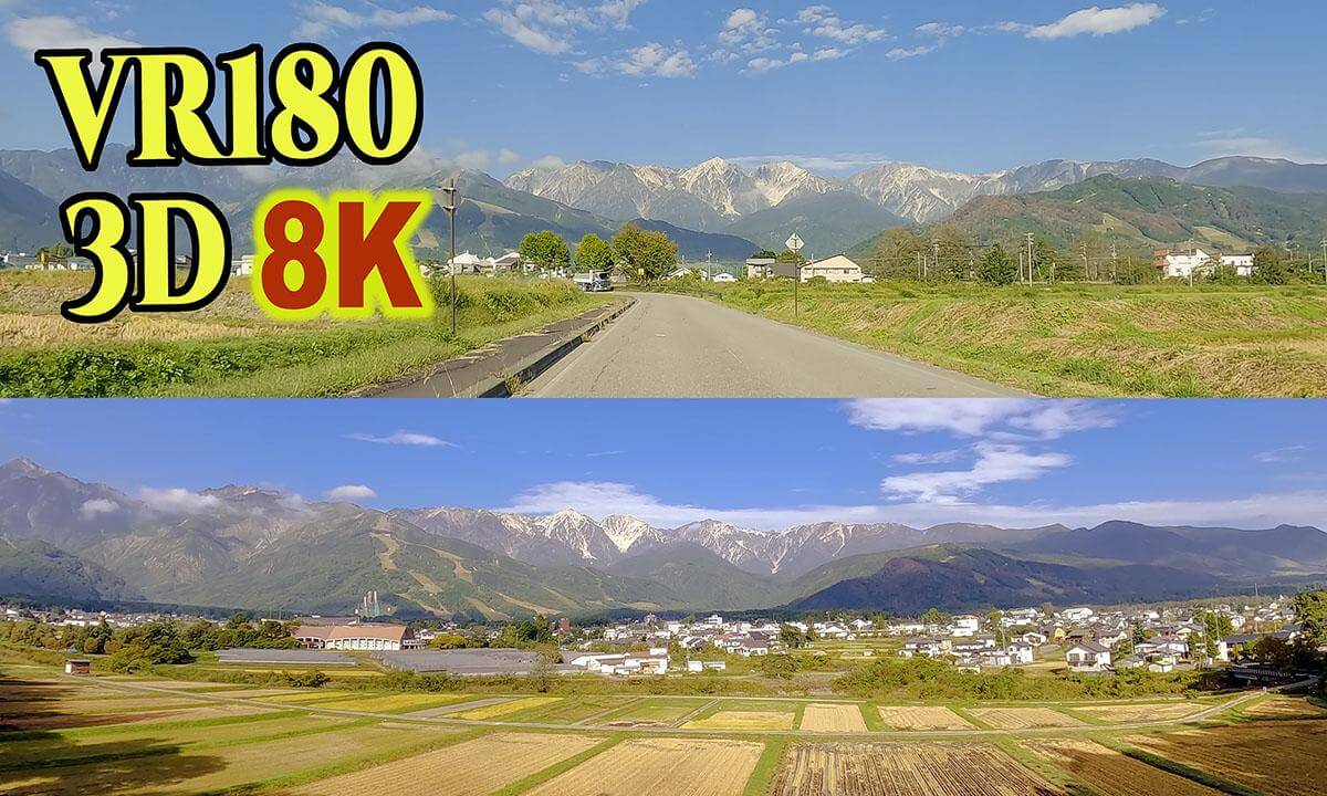 A spectacular autumn view of the Hakuba mountain range in Nagano,Japan