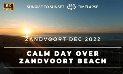 Generally calm and not very eventful short winter day sunrise to sunset timelapse over Zandvoort Beach, Noord-Holland December 2022 Generally calm and not very eventful short winter day sunrise to sunset timelapse over Zandvoort Beach, Noord-Holland December 2022