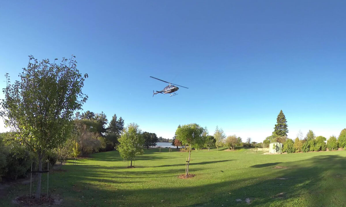 VIP Arrival by Helicopter at Te Koi Lodge