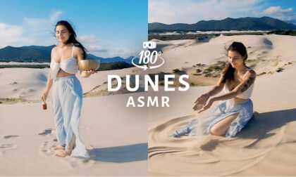 ASMR 180°✨ Relaxing Meditation at Dunes, Tibetan Bowl & Soft Spoken ASMR 180°✨ Relaxing Meditation at Dunes, Tibetan Bowl & Soft Spoken