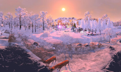 Christmas snow scenery 8K Christmas snow scenery 8K