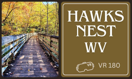 Hawks Nest Rail Trail and Waterfall VR Video Hawks Nest Rail Trail and Waterfall VR