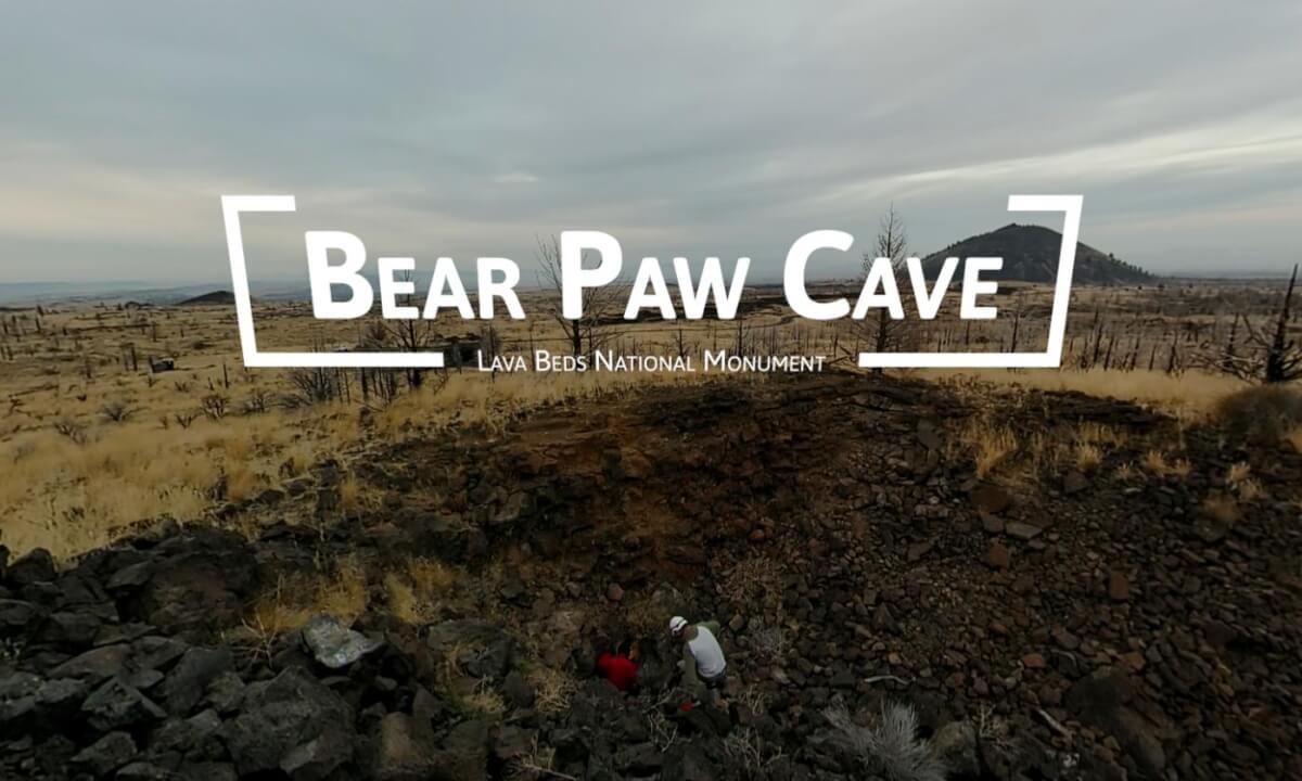8k VR 360° - Lava Beds National Monument - Bear Paw Cave at Sunset