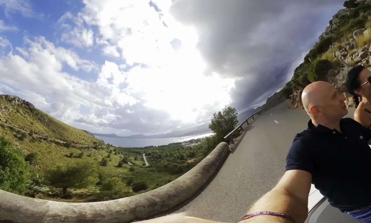Mallorca - BMW Convertible Drive on Winding Roads (360°)
