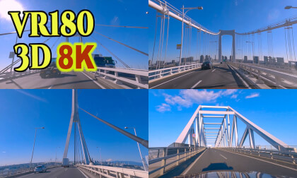 In-vehicle video of the Tokyo Bay area,Japan VR Video In-vehicle video of the Tokyo Bay area,Japan VR