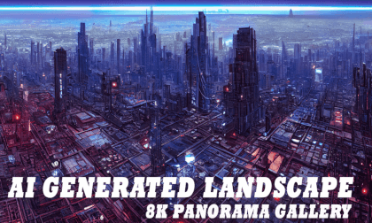 8K AI Generative Landscape - cyberpunk, abstract, planets 8K AI Generative Landscape - cyberpunk, abstract, planets
