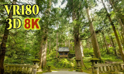 Ashikura Oyama Shrine surrounded by 500-year-old cedar trees in Toyama,JAPAN Ashikura Oyama Shrine surrounded by 500-year-old cedar trees in Toyama,JAPAN