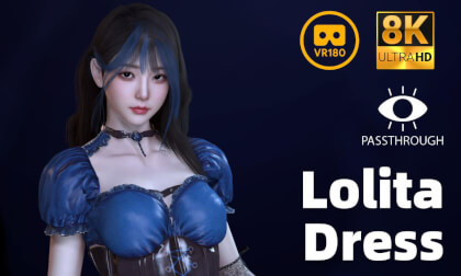 Lolita Dress Lady Otaku Dances - 8K 3D 180° VAM MMD Passthrough VR Video Lolita Dress Lady Otaku Dances - 8K 3D 180° VAM MMD Passthrough VR