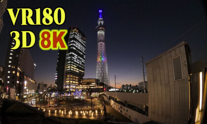 Night Time Laps Video around the TOKYO SKYTREE, Japan