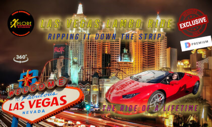 The Red Lamborghini on the Las Vegas Strip The Red Lamborghini on the Las Vegas Strip