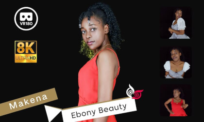 Model - Makena Ebony Beauty 8K  3D VR180 VR Video Model - Makena Ebony Beauty 8K  3D VR180 VR