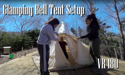 Glamping Bell Tent Setup VR 180