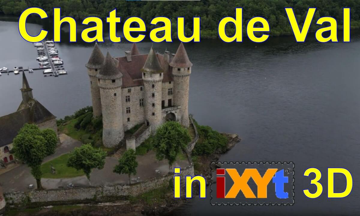 Chateau de Val, Auvergne-Rhône-Alpes, France in iXYt 3D side-by-side video for VR