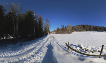 Cycling Through Snow, Mørkvei in Grimstad, Norway 360 VR Video Cycling Through Snow, Mørkvei in Grimstad, Norway 360 VR