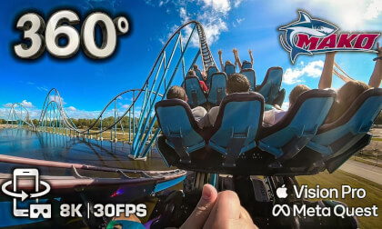 Mako 8K 360°: The Wildest VR Roller Coaster Ride immersive onride POV SeaWorld Orlando