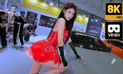 Auto show girl Anqi, Dongguan AIT Auto Show in China 2024 VR Video Auto show girl Anqi, Dongguan AIT Auto Show in China 2024 VR