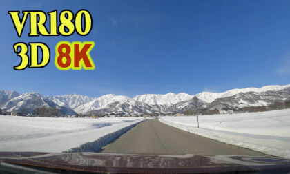 [8K60p] In-vehicle video with a view of the Hakuba mountain range