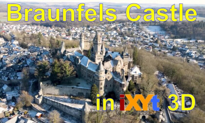 Braunfels Castle,  Lahn-Dill-Kreis, Hesse, Germany in iXYt 3D side-by-side video for VR Braunfels Castle,  Lahn-Dill-Kreis, Hesse, Germany in iXYt 3D side-by-side video for VR