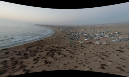 VR180 framed drone footage of Henties Bay, Namibia in hyperstereo VR Video VR180 framed drone footage of Henties Bay, Namibia in hyperstereo VR