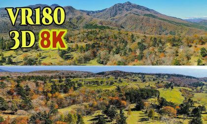 Aerial Hyperstereoscopic 3D Video of autumn scenery at Happogahara in Tochigi , JAPAN VR Video Aerial Hyperstereoscopic 3D Video of autumn scenery at Happogahara in Tochigi , JAPAN VR