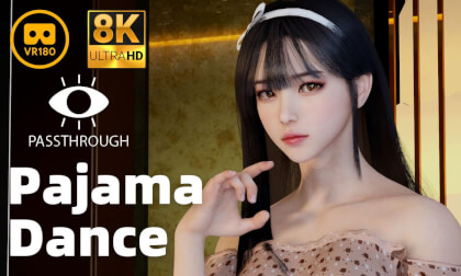 Pajama Girl J-Pop Dance - 8K 3D 180° VAM MMD Passthrough