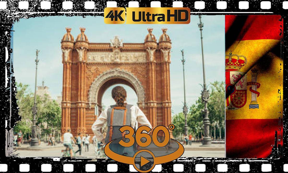 🇪🇸 360º Walking Day at Arc del Triomf of Barcelona 🇪🇸 #VR #4K #video360