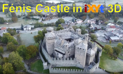 Fénis Castle, Aosta Valley, Italy in iXYt 3D side-by-side video for VR Fénis Castle, Aosta Valley, Italy in iXYt 3D side-by-side video for VR