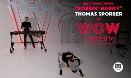 VR180 3D MUSIC: "Robbin' Harry" I Thomas Sporrer: Electroswing & Dancing Robodog @ WOW Museum Munich VR180 3D MUSIC: "Robbin' Harry" I Thomas Sporrer: Electroswing & Dancing Robodog @ WOW Museum Munich