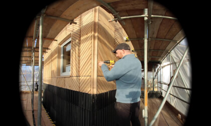 Building Modern House extension Building Modern House extension