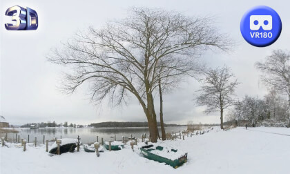 Stock pond in Langatte France 180 VR 3D VR Video Stock pond in Langatte France 180 VR 3D VR